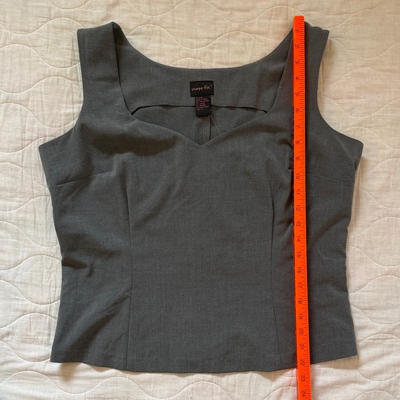 Shape FX Charcoal Sleeveless Blouse - Picture 7 of 8